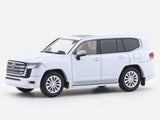 Toyota Land Cruiser LC300 White 1:64 Kyosho Licensed Diecast Scale Model | Mini Car Book Series Collectible with Book