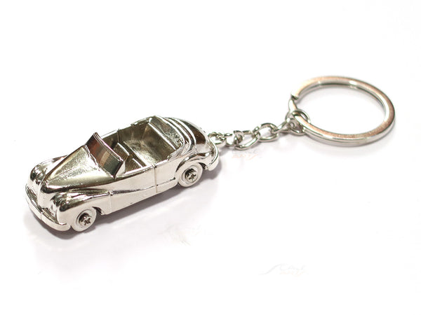 Vintage Car style chrome color metal keyring / keychain