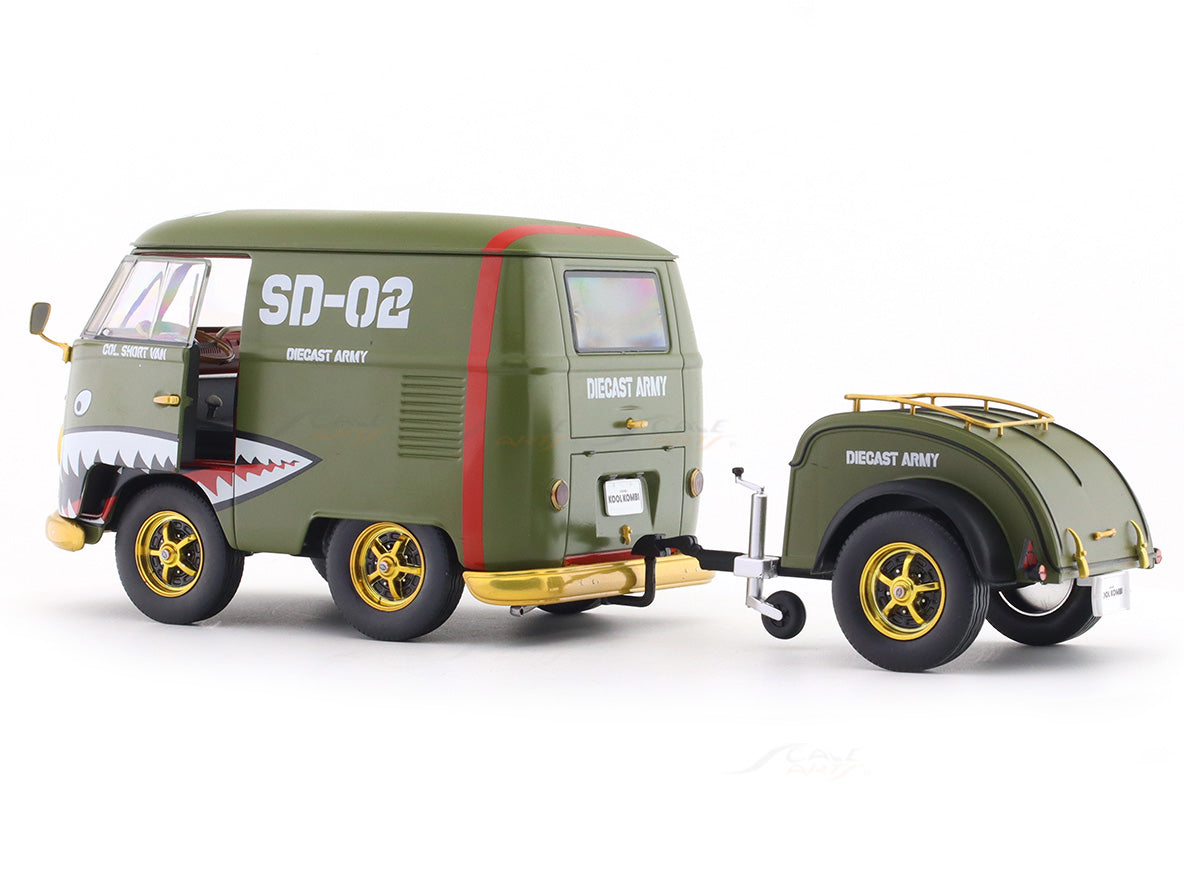 清*様 SALÃO DIECAST SD4 ブラジル コンベンション 2023 Volkswagen Kool Kombi Army Fighter 1:18 Solido licensed diecast