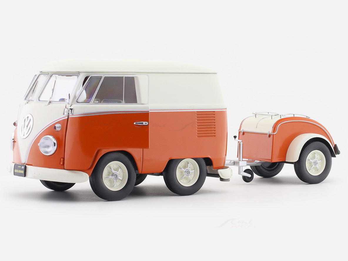 Model Car “Miniaturas REI” VW Kombi Volkswagen Kool Kombi Orange White 1:18 Solido licensed diecast