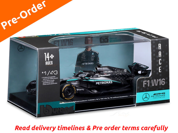 Pre Order : 2025 Mercedes-AMG Petronas W16 No63 Australia GP 1:43 Bburago licensed Formula 1 diecast scale model