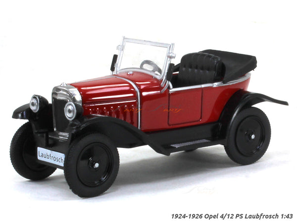 1924-1926 Opel 4/12 PS Laubfrosch 1:43 diecast Scale Model Car.