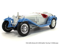 1932 Alfa Romeo 8C 2300 Spider Silver 1:18 Bburago diecast Scale Model car.