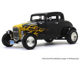 1932 Ford Five Window Coupe black 1:18 Motormax diecast scale model car.