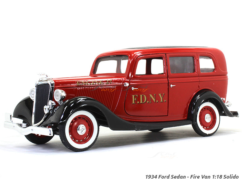 1934 Ford Sedan Fire Van 1:18 Solido diecast Scale Model Car