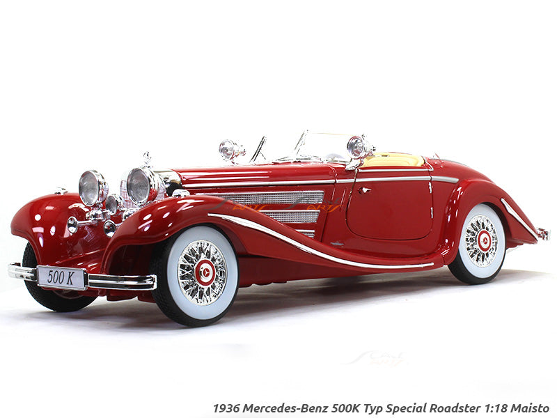 1936 Mercedes-Benz 500K Special Roadster red 1:18 Maisto diecast
