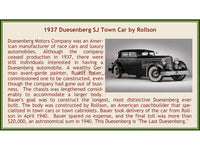 Pre-order : 1937 Duesenberg SJ Town Car Chassis 2405 by Rollson for Mr Rudolf Bauer 1:18 Esval models scale car.