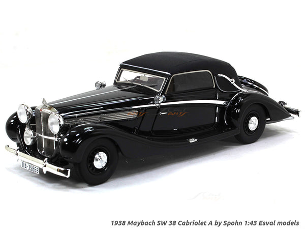 1938 Maybach SW 38 Cabriolet A by Spohn 1:43 Esval models scale model car.