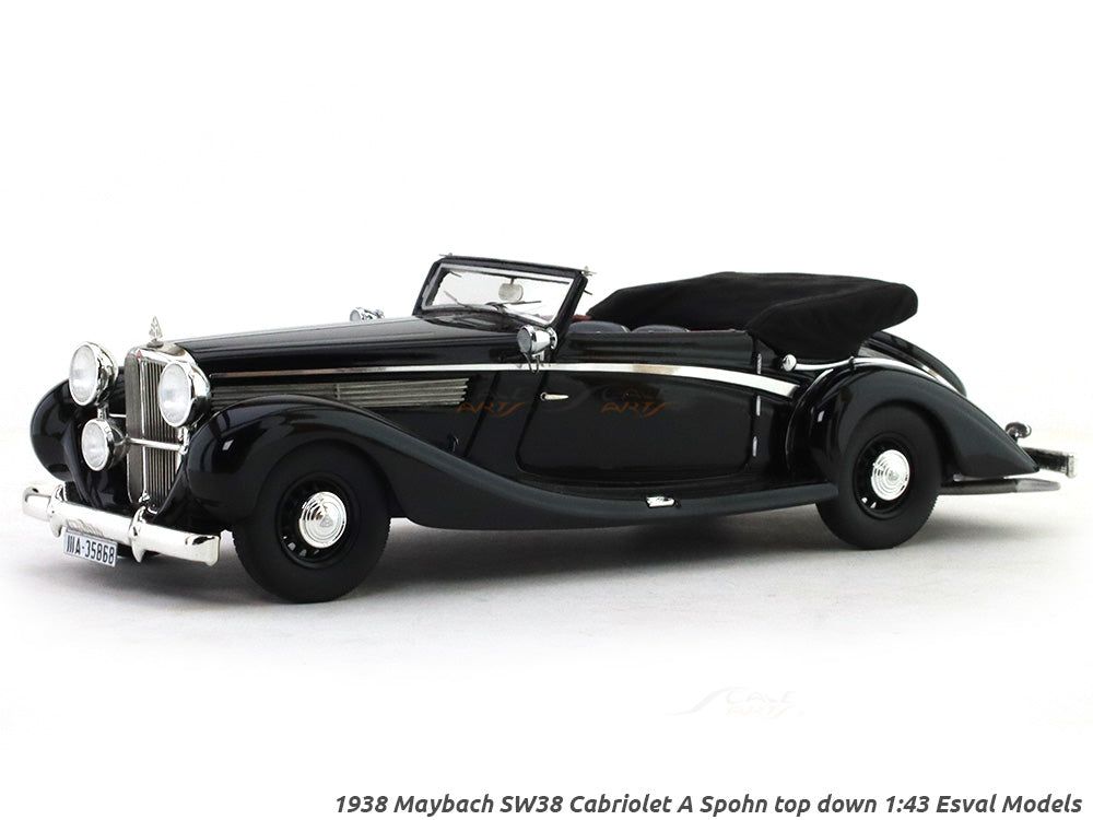 1938 Maybach SW38 Cabriolet A Spohn top down 1:43 Esval Models