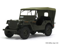 1945 Willys Jeep 1:43 diecast scale model car.