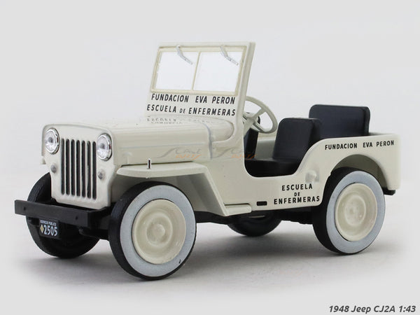 1948 Jeep CJ2A 1:43 diecast scale model car collectible.