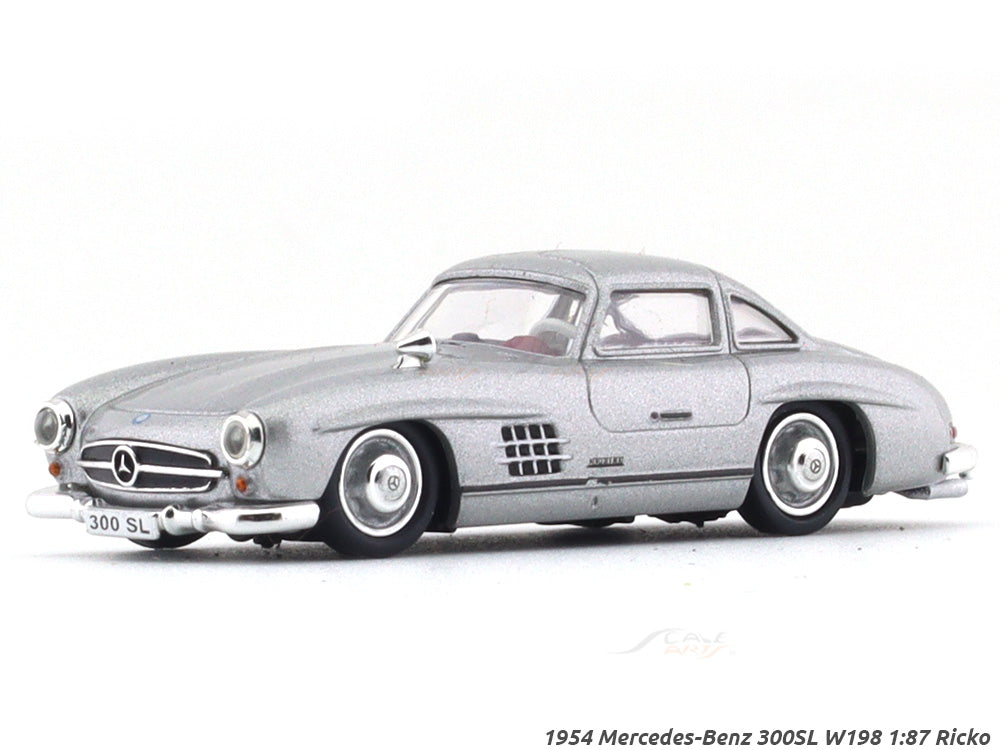 1954 Mercedes-Benz 300SL W198 silver 1:87 Ricko HO scale model car ...