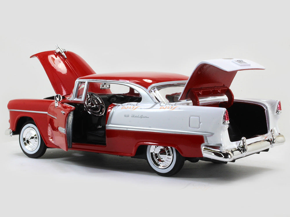 1955 Chevy Bel Air red 1:24 Motormax diecast scale model car | Scale ...