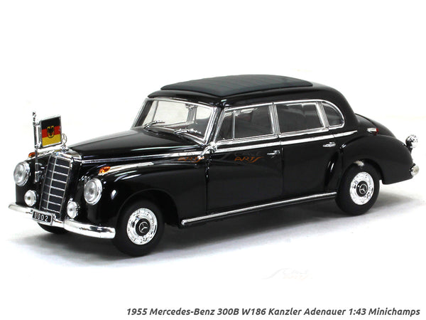1955 Mercedes-Benz 300B W186 Kanzler Adenauer 1:43 Minichamps diecast Scale Model Car.