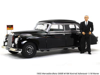 1955 Mercedes-Benz 300B W186 with Konrad Adenauer figure 1:18 Norev diecast scale model car.
