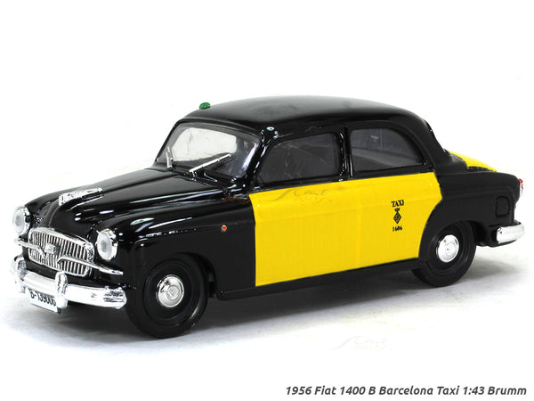 1956 Fiat 1400 B Barcelona Taxi 1:43 Brumm diecast scale model car.