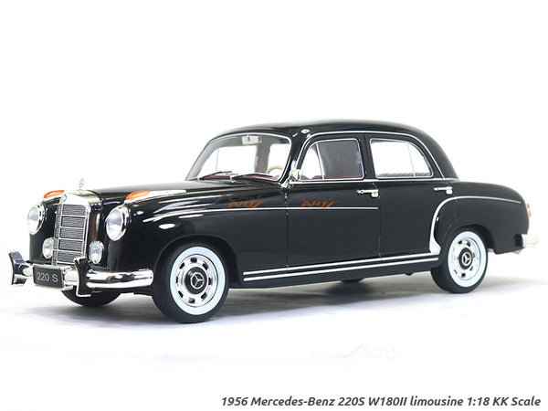 1956 Mercedes-Benz 220S W180II limousine black 1:18 KK Scale diecast model car