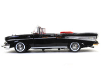1957 Chevy Bel Air Convertible black 1:18 Motormax diecast scale model car.