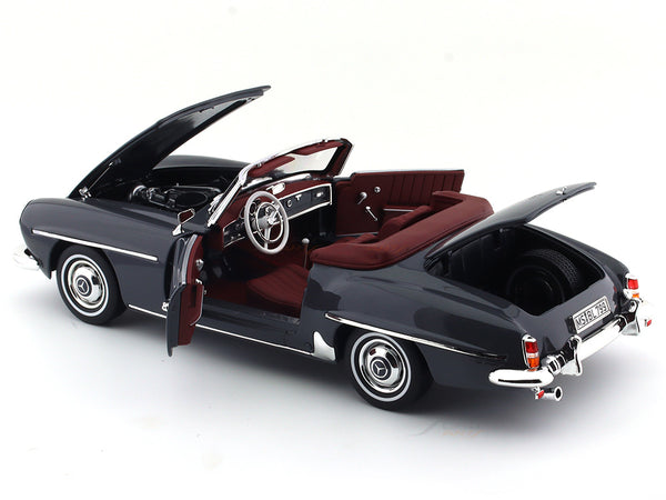 190 SL Roadster, W 121 (1954-1963). (grey blue, Norev, 1:18), Model cars,  1:18, Model cars