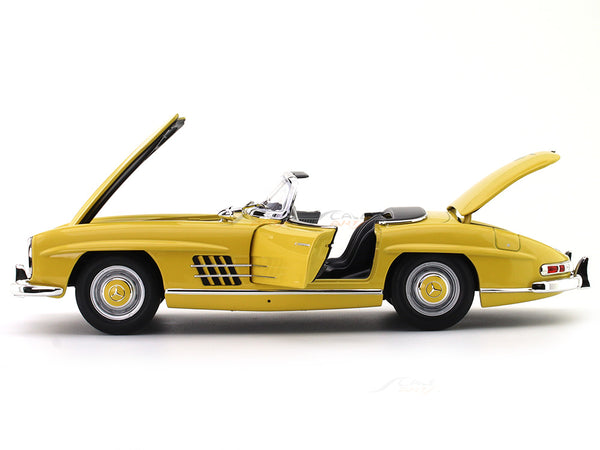 1957 Mercedes-Benz 300 SL roadster W198 yellow 1:18 Norev diecast