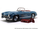 1957 Mercedes-benz 300SL Roadster W198 blue 1:18 Minichamps diecast scale model car collectible.