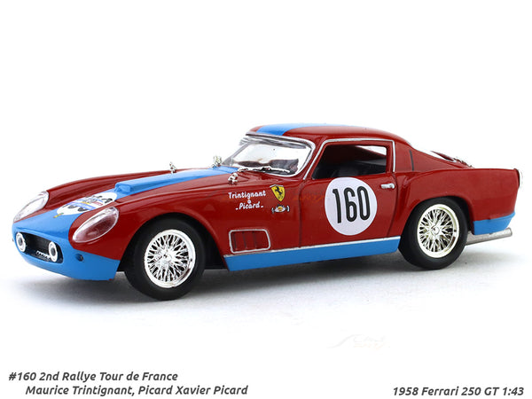 1958 Ferrari 250 GT #160 1:43 diecast scale model car collectible.