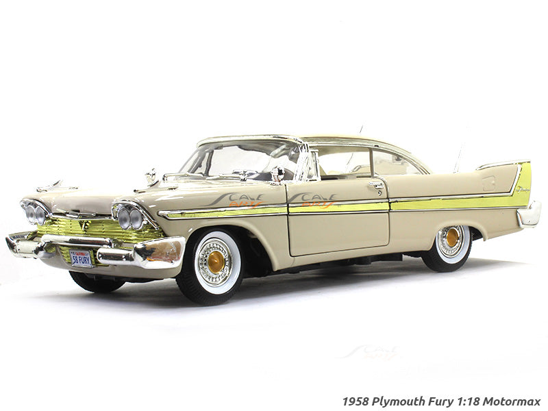 1958 PLYMOUTH FURY ゴールド マックツールコラボ 1958 Plymouth Fury beige 1:18 Motormax diecast scale model car