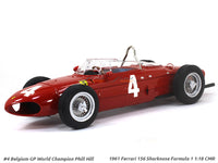 Prebook : 1961 Ferrari 156 Sharknose Formula 1 #4 Phill Hill 1:18 CMR diecast Scale Model Car.