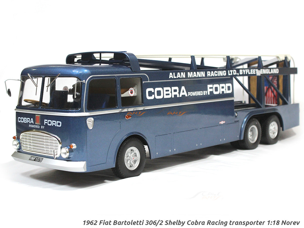 1962 Fiat Bartoletti 306/2 Shelby Cobra Racing transporter 1:18