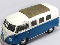 1962 VolksWagen Microbus blue 1:18 Road Signature Yatming diecast scale model car.