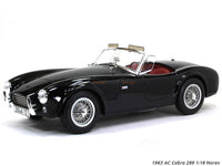 1963 AC Cobra 289 Black 1:18 Norev diecast scale model car.