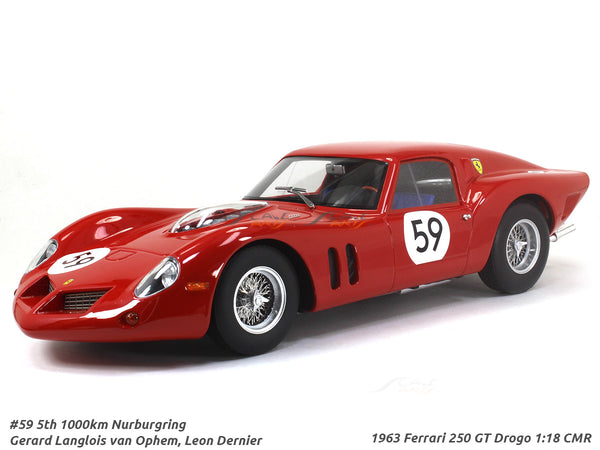 1963 Ferrari 250 GT Drogo #59 1:18 CMR Scale Model Car | Scale 