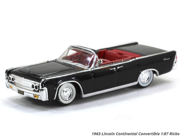 1963 Lincoln Continental Convertible black 1:87 Ricko HO Scale Model car