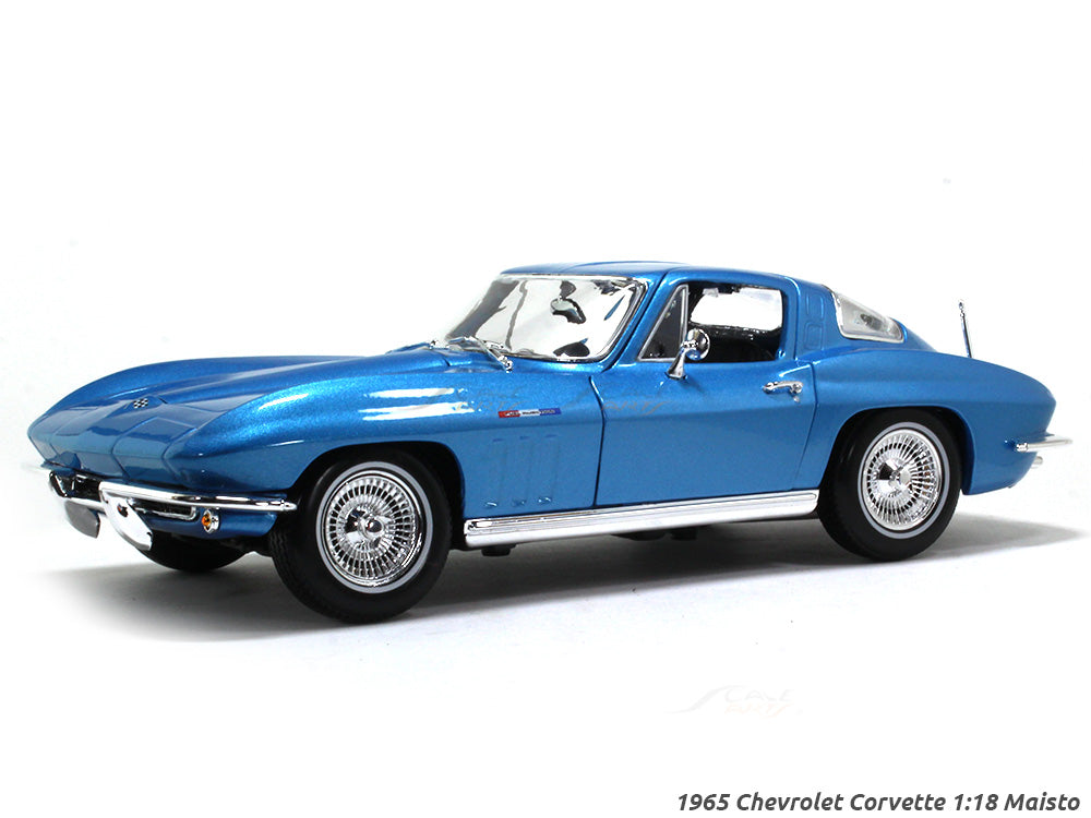 1965 Chevrolet Corvette Blue 1 18 Diecast Model Car by Maisto てな