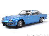 PreOrder : 1965 Lamborghini 400 GT 2+2 blue 1:18 KK Scale diecast model car.