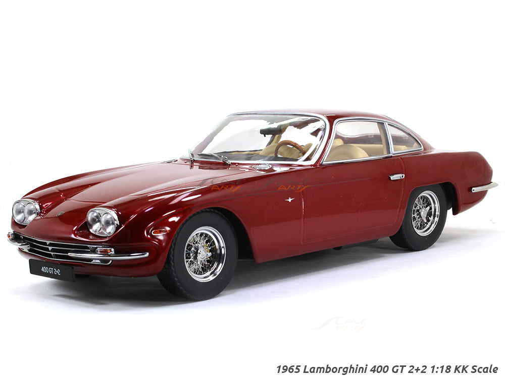 PreOrder : 1965 Lamborghini 400 GT 2+2 red 1:18 KK Scale diecast model car  | Scale Arts India