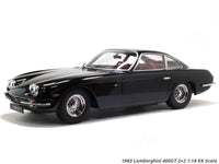 1965 Lamborghini 400GT 2+2 black 1:18 KK Scale scale model car collectible.