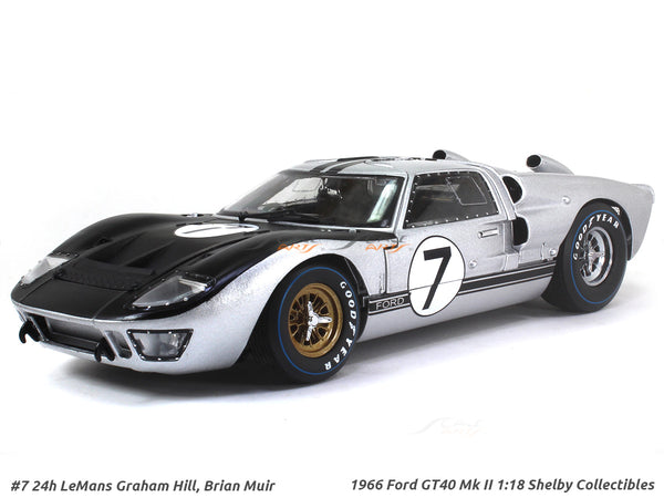 1966 Ford GT40 Mk II #7 1:18 Shelby Collectibles diecast scale model car.