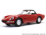 1967 Ferrari 275 GTS 4 NART Spyder red 1:18 KK Scale diecast model car.