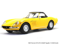 1967 Ferrari 275 GTS 4 NART Spyder yellow 1:18 KK Scale diecast model car.