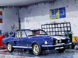 1967 Shelby Mustang GT500 blue 1:18 Solido diecast Scale Model car.