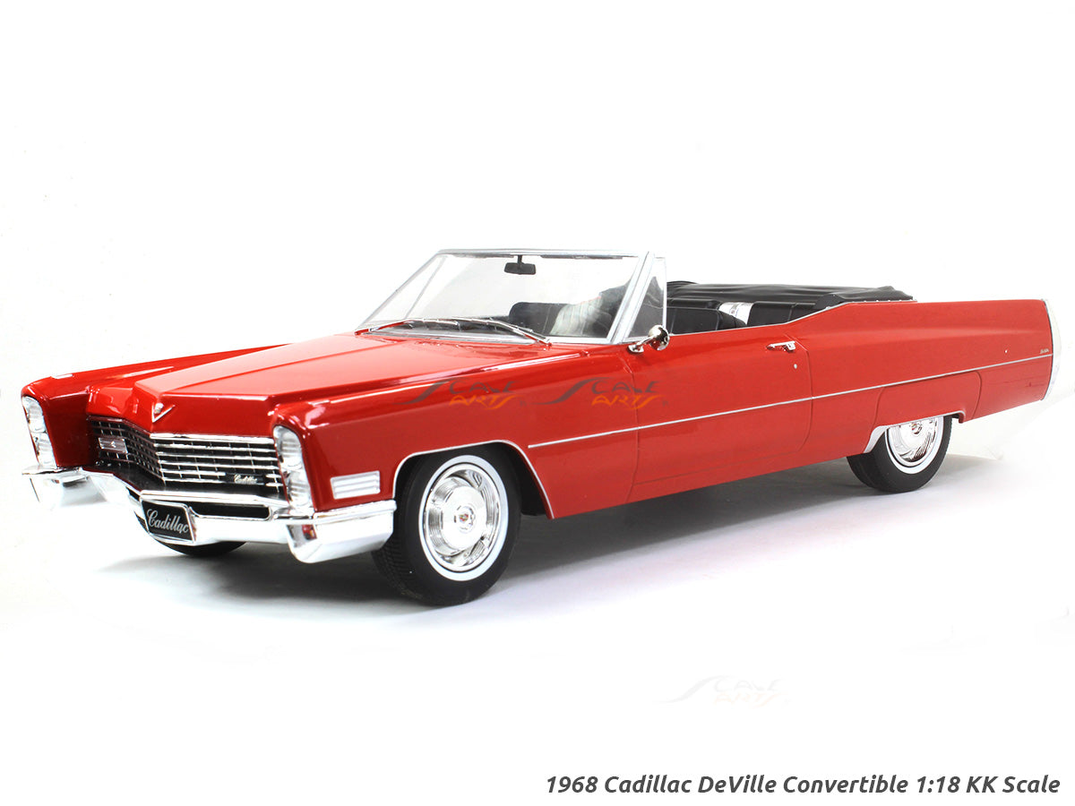 PreOrder : 1968 Cadillac DeVille Convertible red 1:18 KK Scale