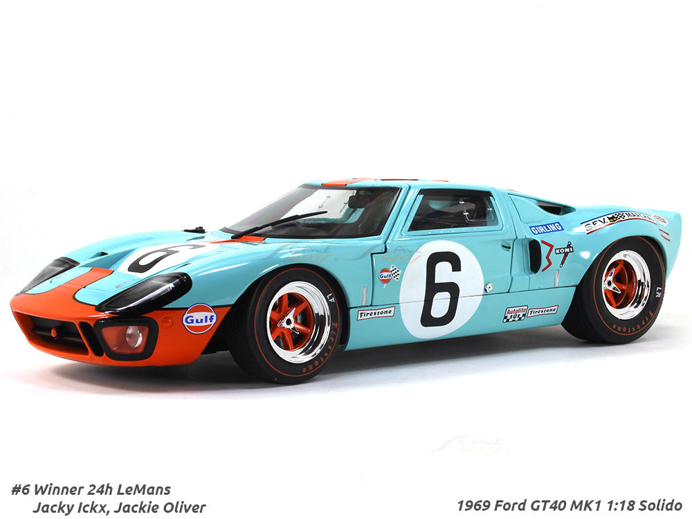 1969 Ford GT40 MK1 #6 Winner 24h LeMans 1:18 Solido diecast Scale Model ...