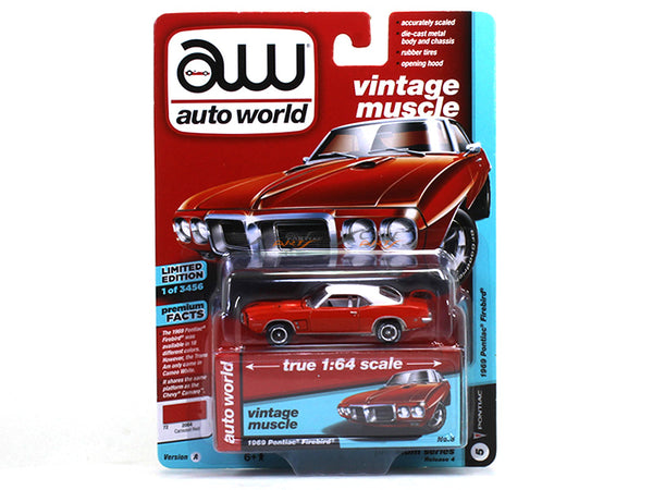 1969 Pontiac Firebird 1:64 Auto World diecast Scale Model car.