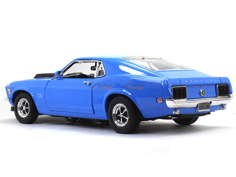 Modell autó, Motormax, Ford Mustang Boss 429 1970, 1/18, kék, 21 28x9 11x9 10cm