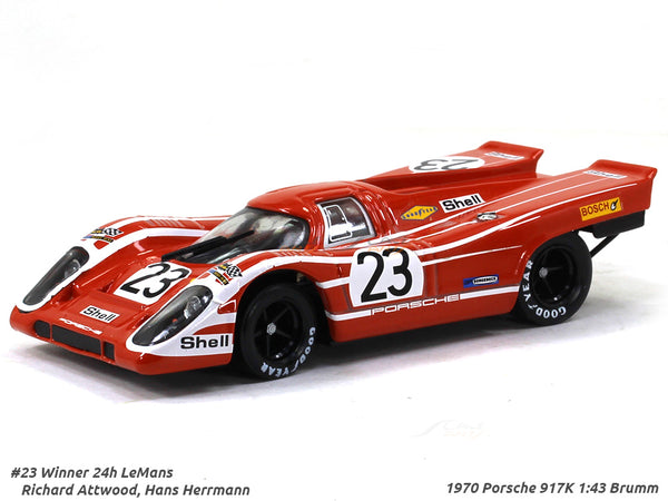 1970 Porsche 917K #23 Winner 24h LeMans 1:43 Brumm diecast Scale Model Car.