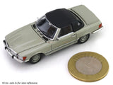 1973 Mercedes-Benz 450 SL Roadster smoke silver 1:64 GFCC diecast scale miniature car.
