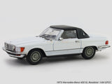 1973 Mercedes-Benz 450 SL Roadster white 1:64 GFCC diecast scale miniature car.