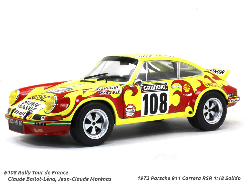 1973 Porsche 911 Carrera RSR #108 Rally Tour de France 1:18 Solido