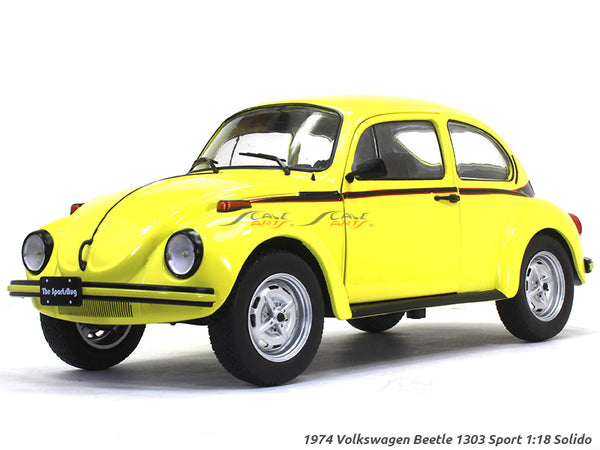 1974 Volkswagen Beetle 1303 Sport yellow 1:18 Solido diecast Scale Model Car.